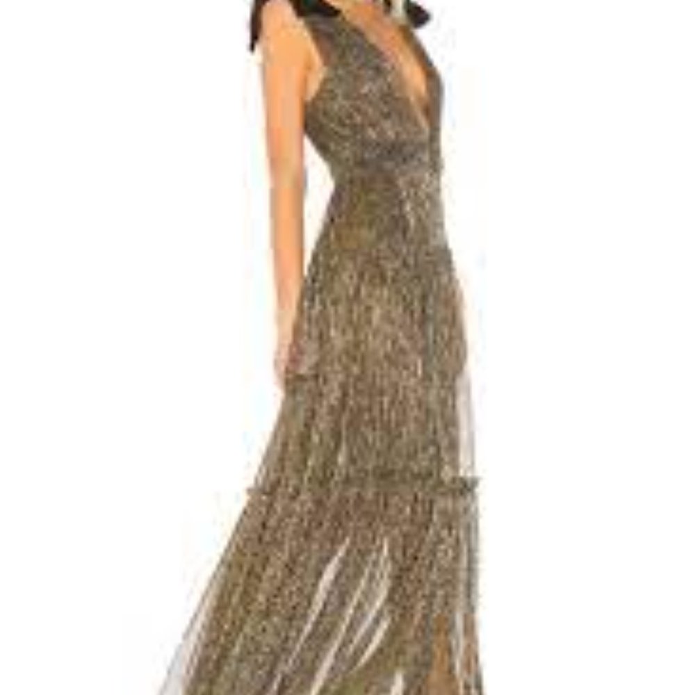 Ray Dress in Gold by Sabina Musayev